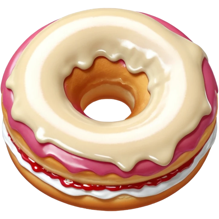 Cream donut emoji