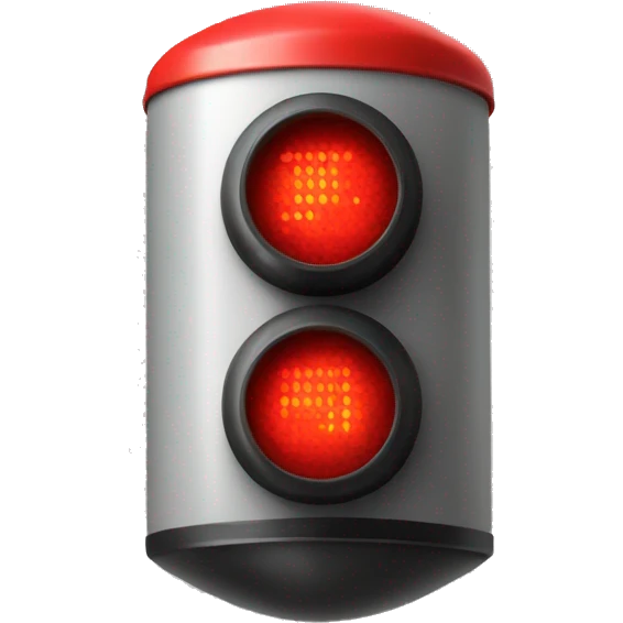 a red warning light like on a police car emoji