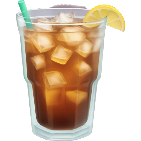 sweet iced tea in a clear cup emoji