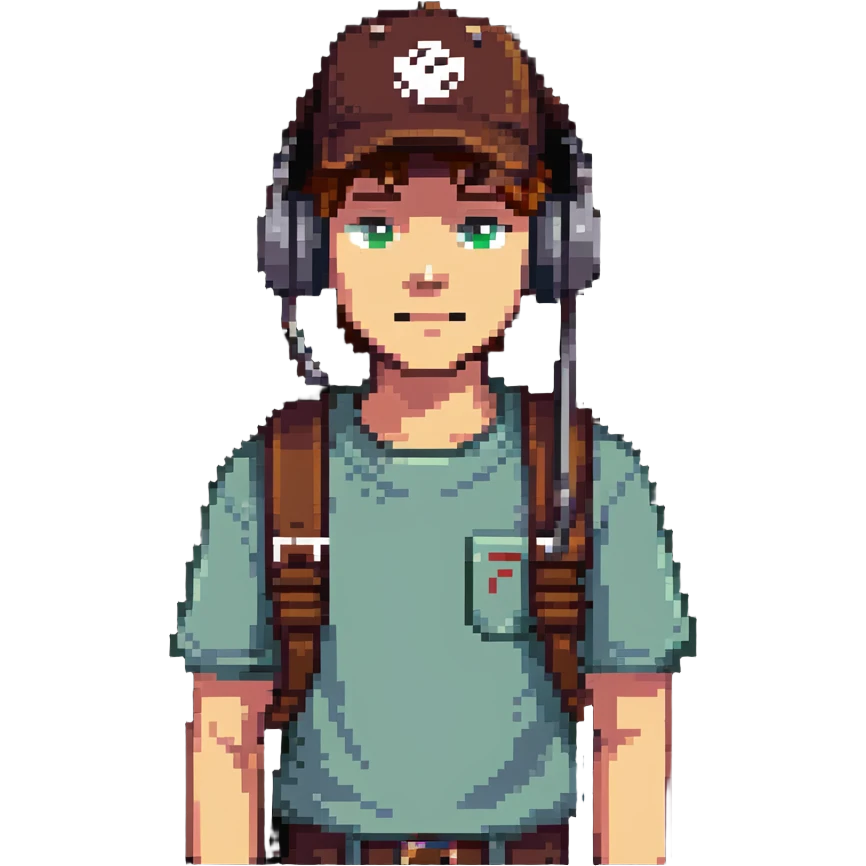 Scout from TF2 with headset and baseball cap emoji