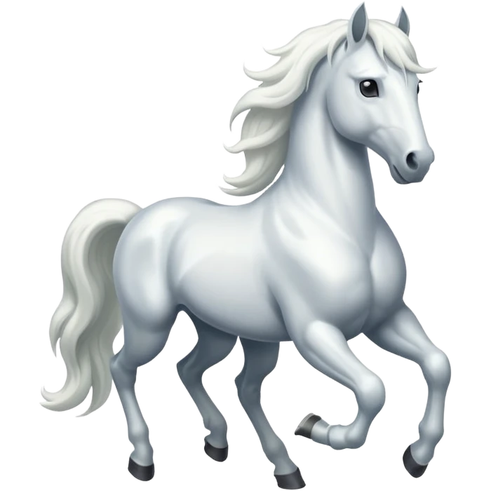 all white horse emoji