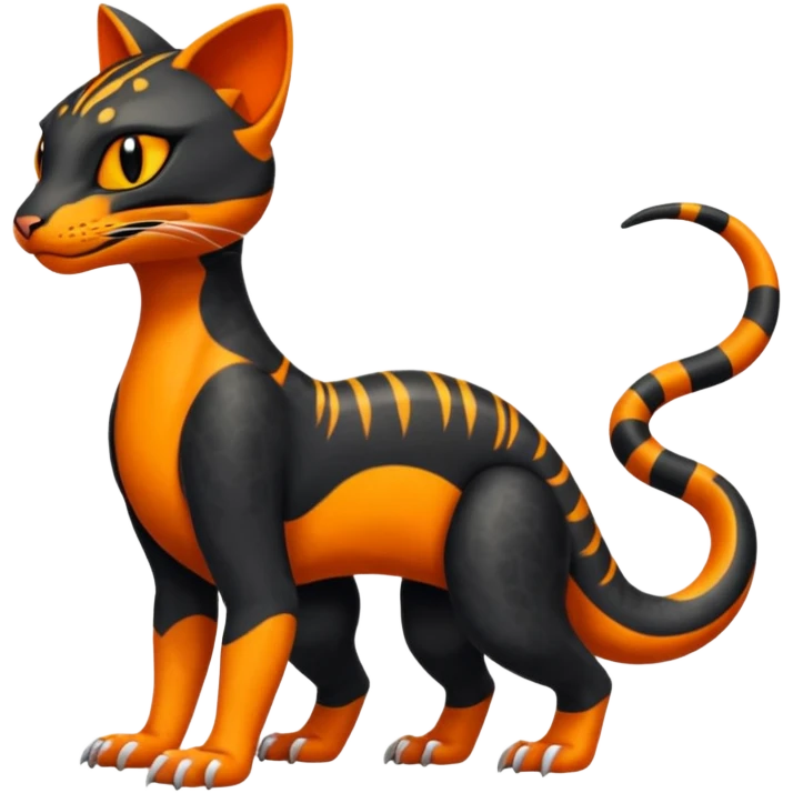 Salandit-Litten-Bastet-Fakémon-hybrid-creature (full body)  emoji