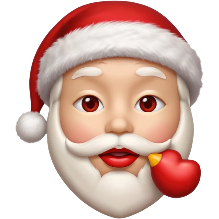 crea uno emoji 3d de unos labios tirandole un beso a mi esposa con un esenario de nabiadad emoji