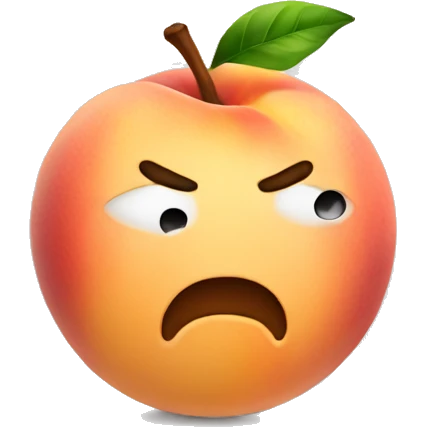 Peach with sweat  emoji