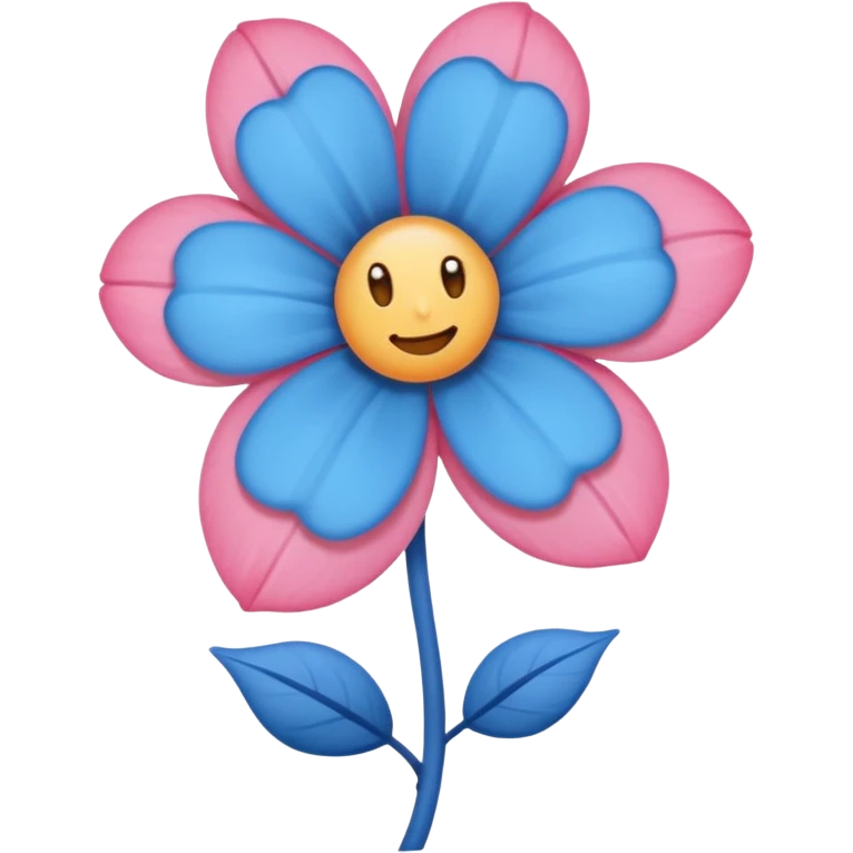 Apena faça uma Flor de uma cor azul q nem uma rosa mucha emoji