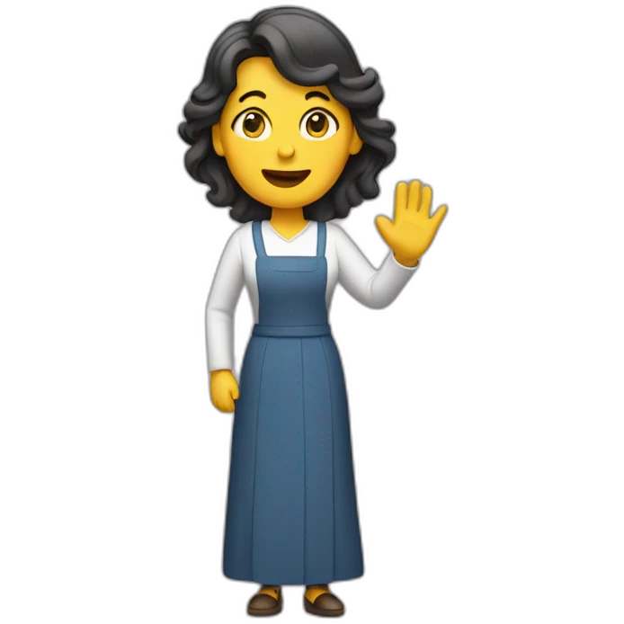 Waving mother  emoji