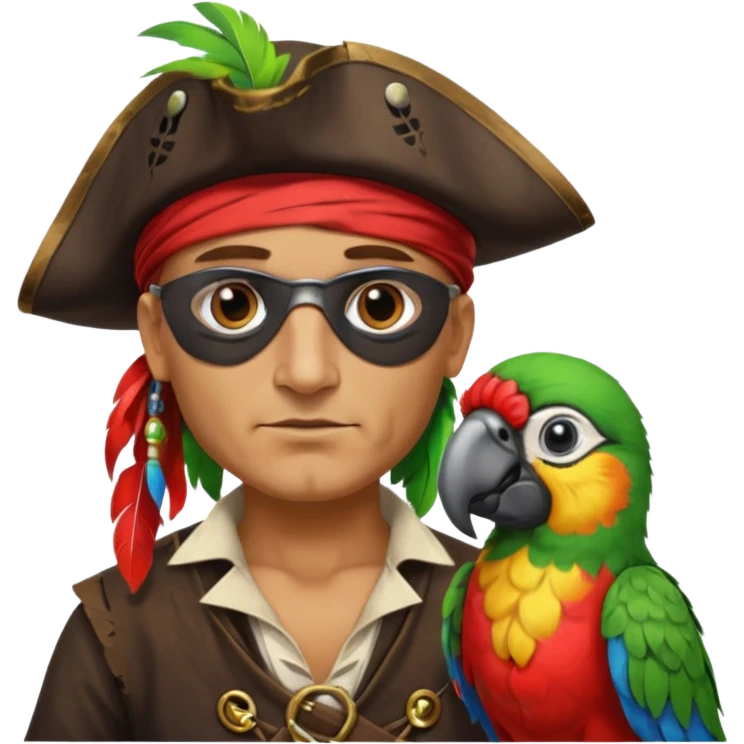 pirate and parrot emoji
