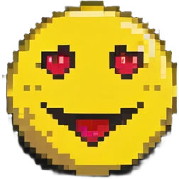happy face with two red hearts for eyes emoji emoji