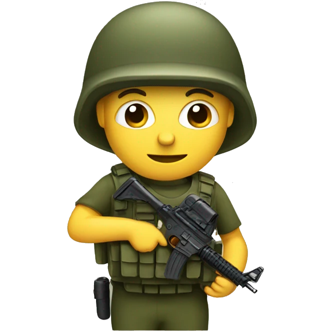 Army with a gun emoji
