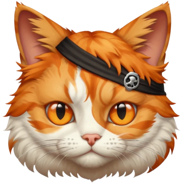 pirate cat with eye patch emoji
