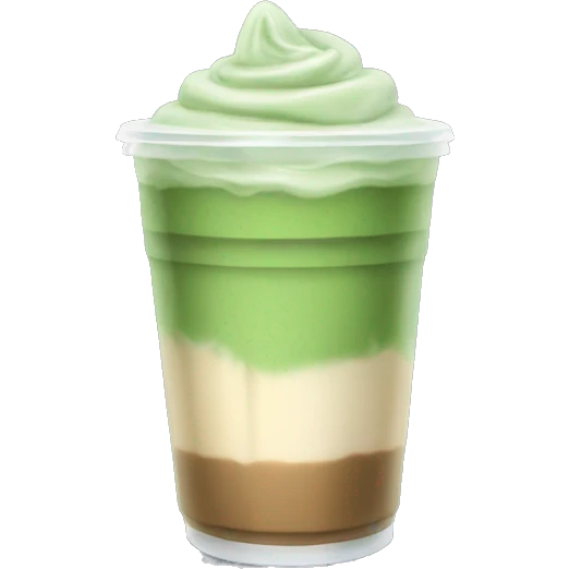 iced matcha latte in plastic cup emoji