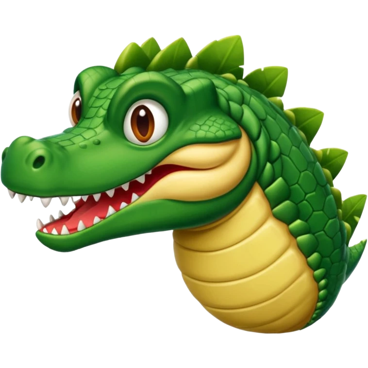 Cabeza de cocodrilo en avion emoji