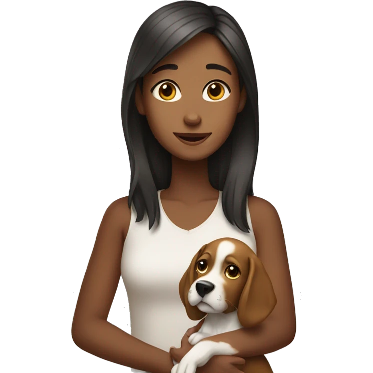 girl with dog emoji