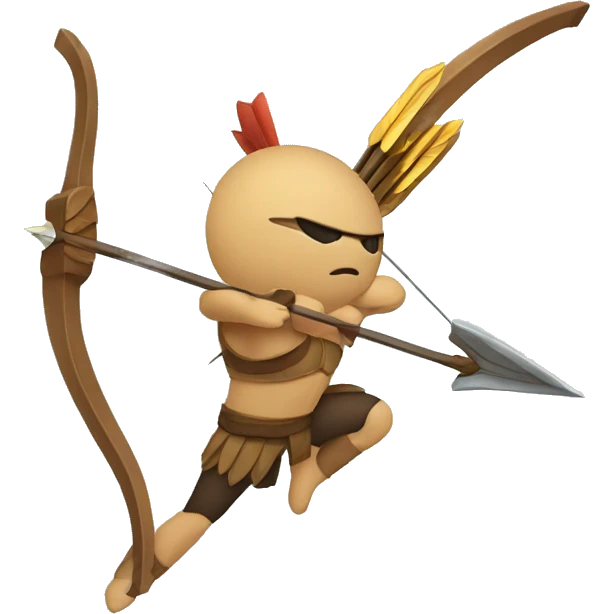 Bow and arrow for warrior emoji