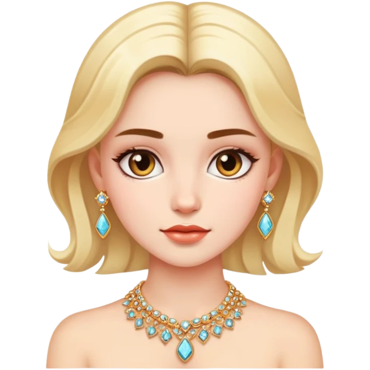 portrait of a girl with jewelry emoji