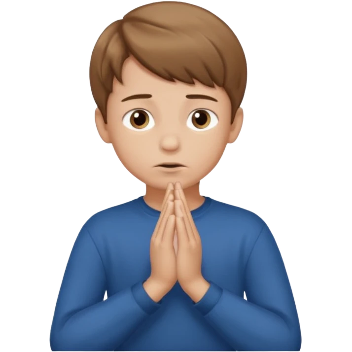 boy asking for silence emoji