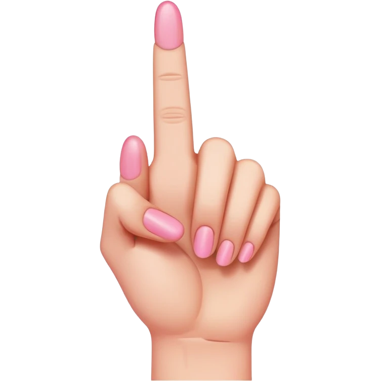 pink middle finger emoji