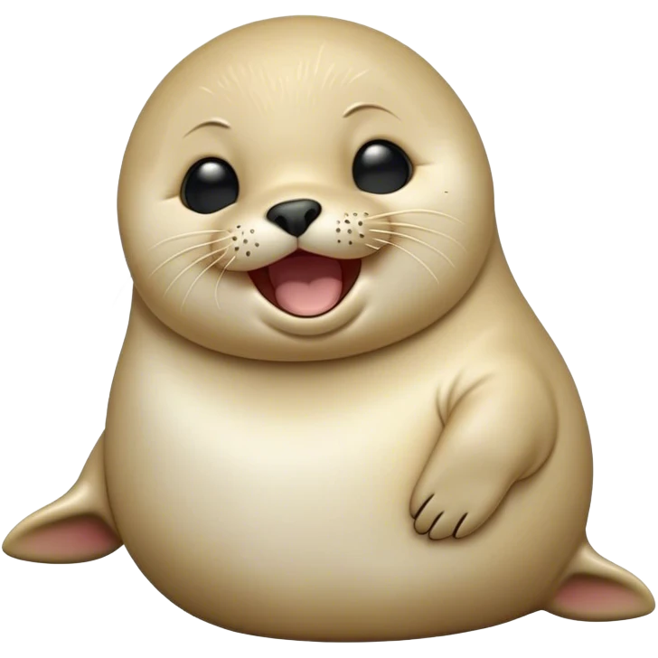 Cinematic Cute Yawning Baby Seal Portrait Emoji, Head tilted slightly with a dramatic, wide-open yawn, showcasing a chubby, tender body with half-closed, drowsy eyes and a relaxed, slightly open mouth, Simplified yet irresistibly adorable features, highly detailed, glowing with a soft, cozy arctic glow, high shine, relaxed yet expressive, stylized with a dash of playful polar charm, soft glowing outline, capturing the essence of a drowsy yet affectionate baby seal that appears ready to stretch and yawn its way out of the screen! emoji