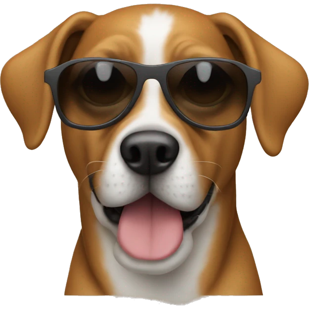 Dog wearing sunglasses  emoji