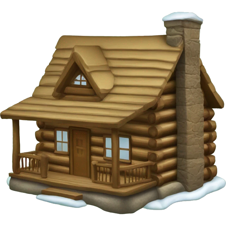 Christmas log cabin emoji