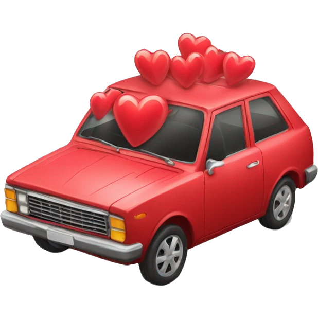 Coche con corazones emoji