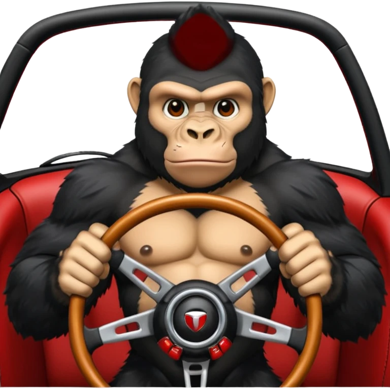 Gorilla in a coupe emoji