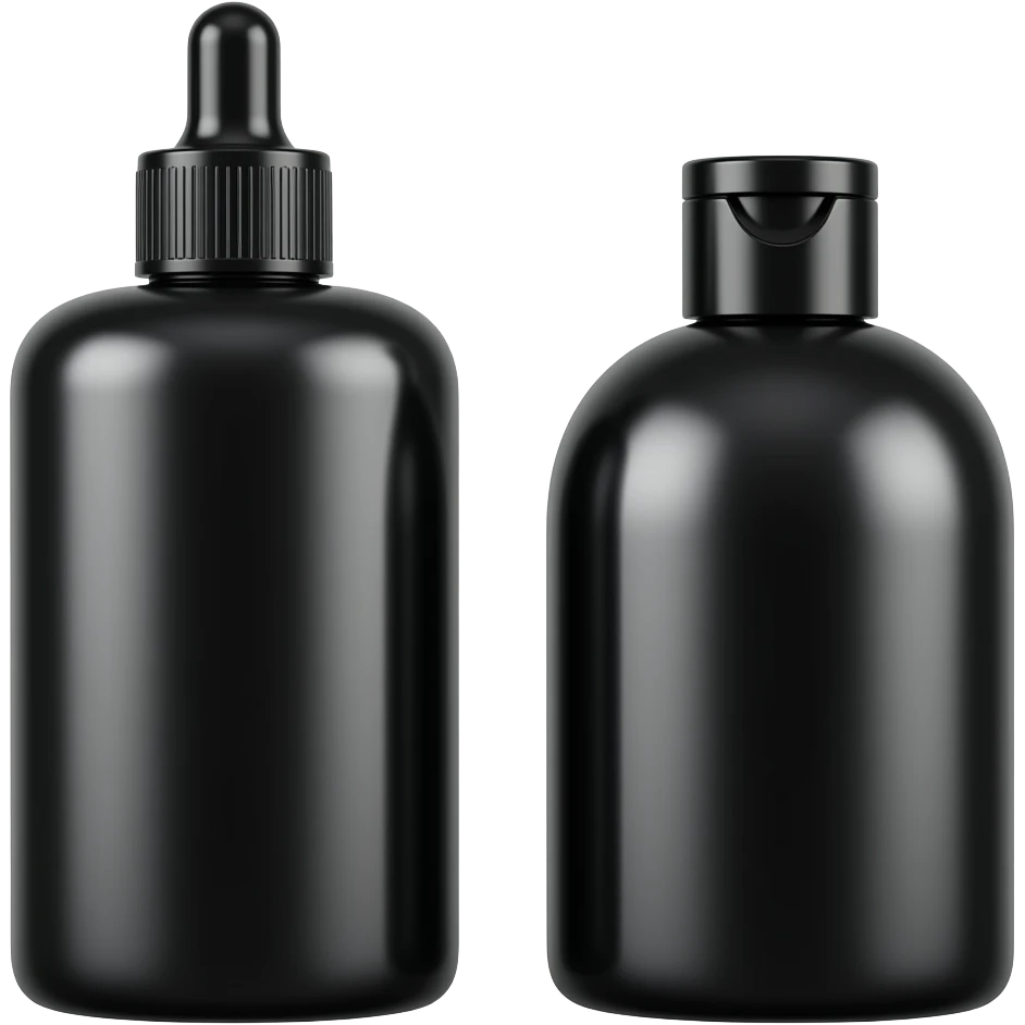 Black cosmetic bottles emoji