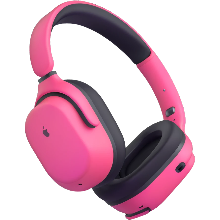 pink Apple AirPods Max headphones emoji