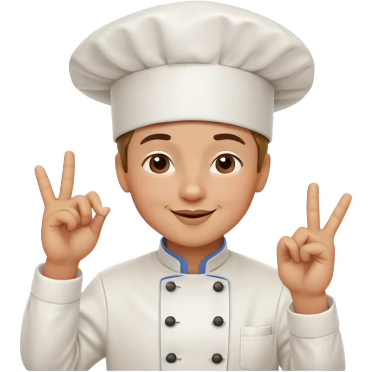 chef making a kiss gesture with fingers emoji