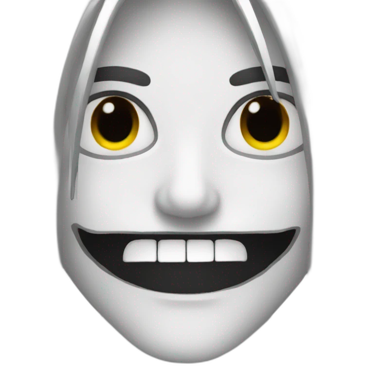 Black metal Singer face emoji