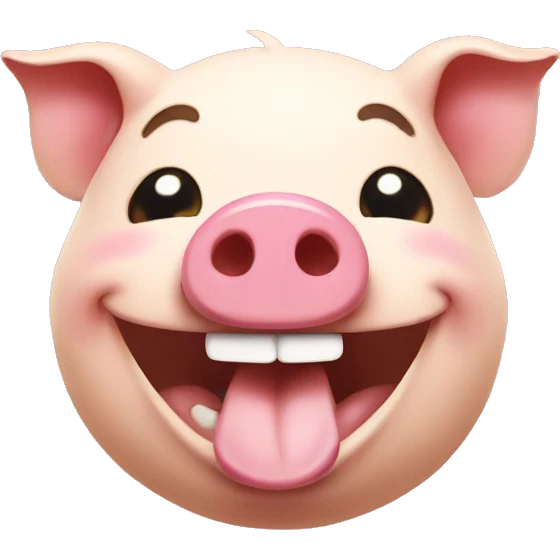 Laughing pig emoji
