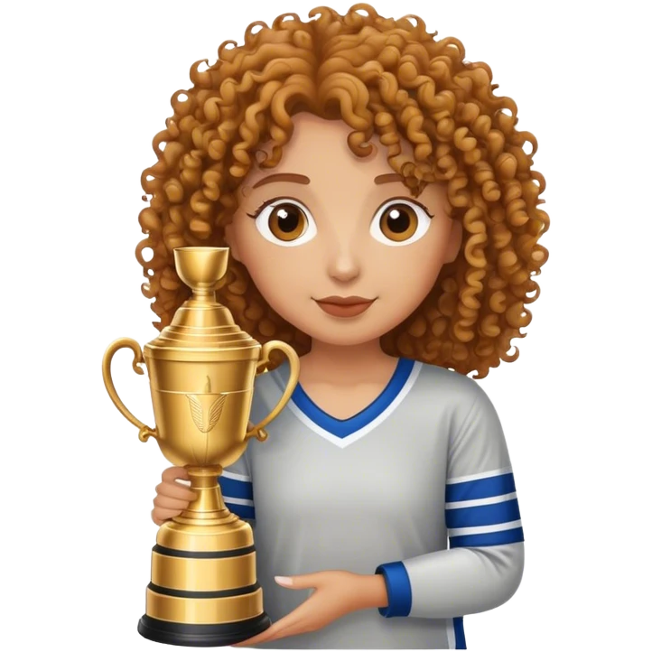 curly girl with a stanley cup  emoji