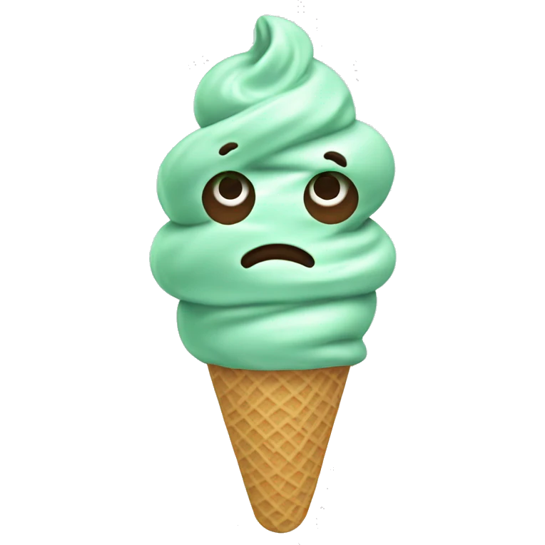 mint chocolate chip ice cream emoji