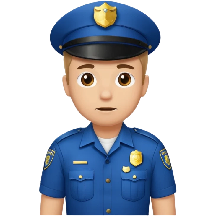 police officer shrugging his shoulders emoji