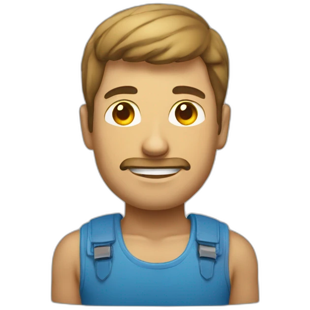 un homme avec genoux au sol emoji