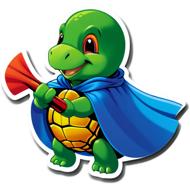 turtle with a cape emoji
