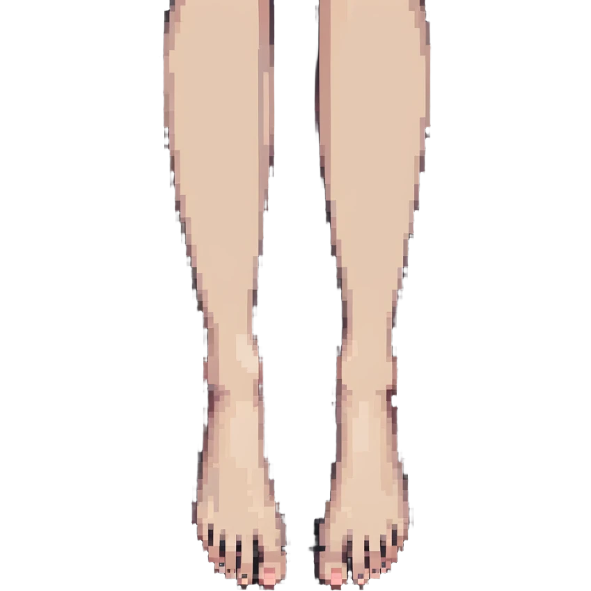 pixel art of bare feet, feminine style, minimal details emoji