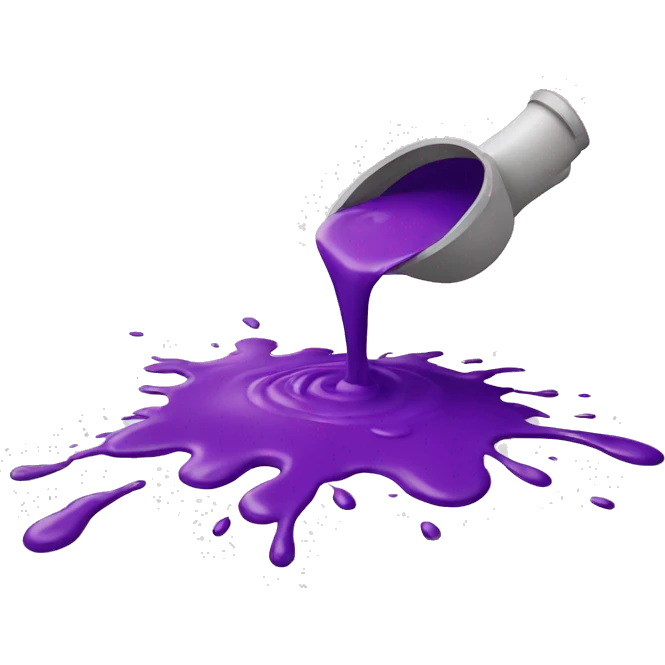 purple paint splashed on the floor emoji