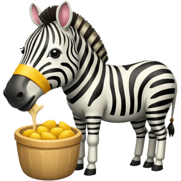 zebra eating bager emoji