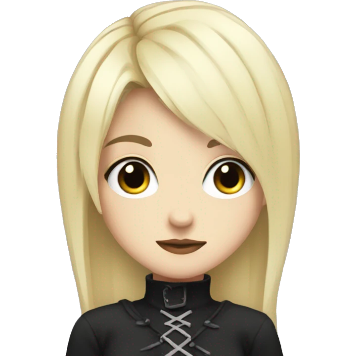 Blonde goth anime girl emoji