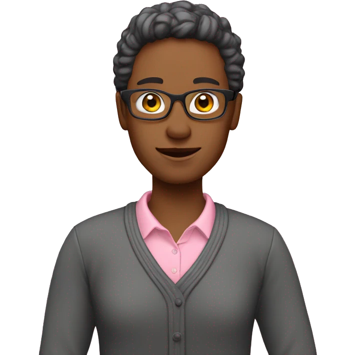Teacher whit pink sweater  emoji