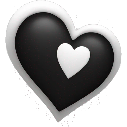 black and white heart emoji