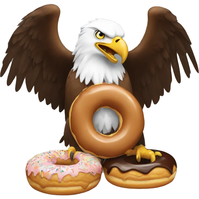 Eagle eating donut emoji