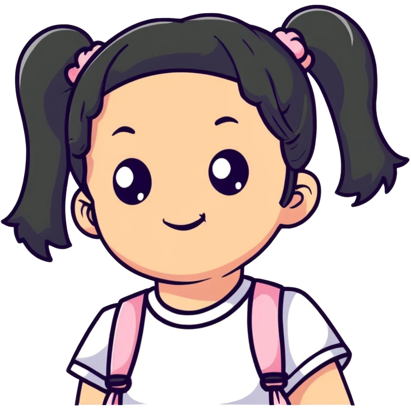 girl with pigtails emoji