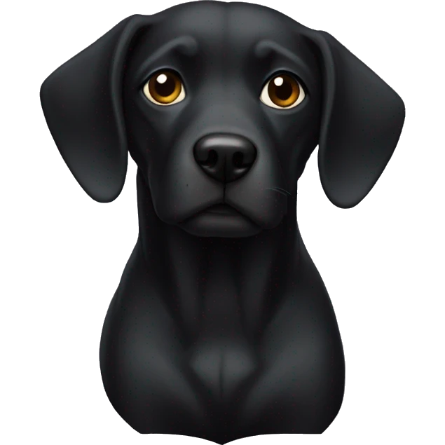 Perrita negra emoji