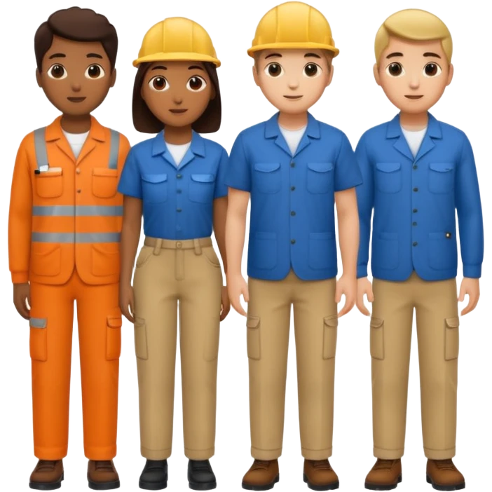 characters in work clothes emoji