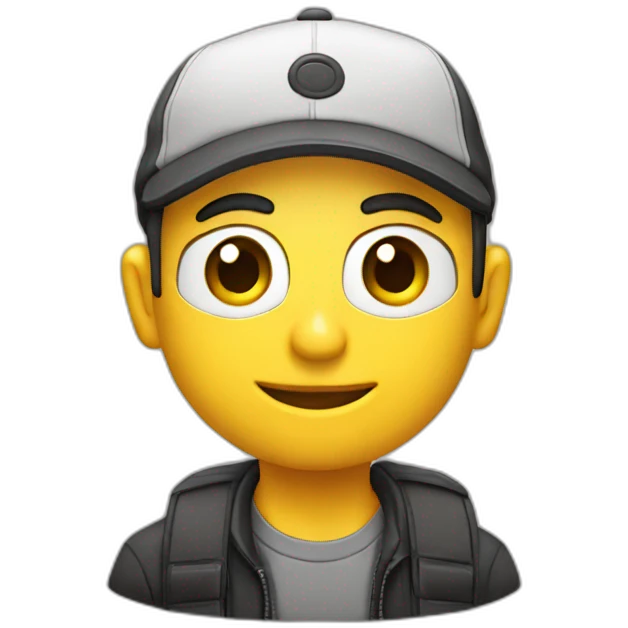 mono con gorra emoji