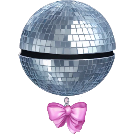 Disco ball wit bow emoji
