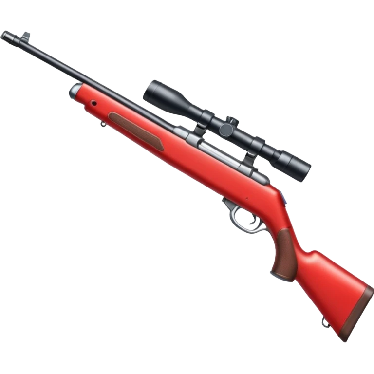 create me an emoji of a red long neck rifle emoji