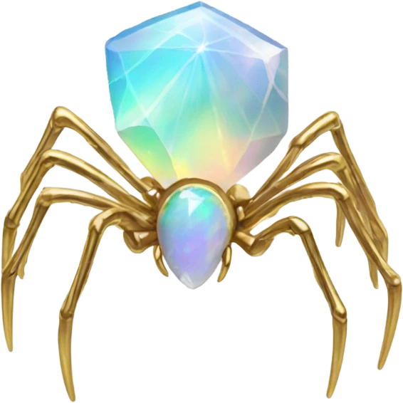 Opal crystal spider gold limbs emoji
